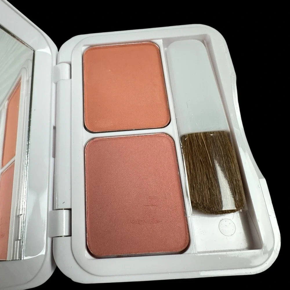 Linda Seidel Mauve Peach Duo Blush Compact Mirror Brush Cosmetics NOS‎